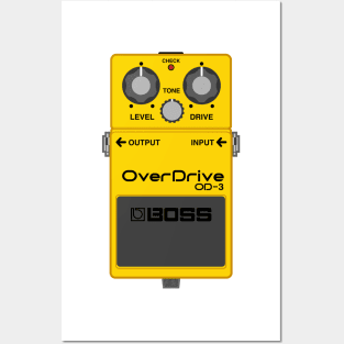 Boss OD-3 OverDrive Guitar Effect Pedal Posters and Art